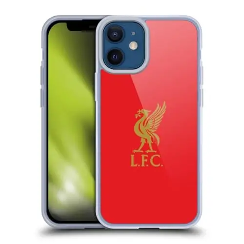 Head Case Designs Officially Licensed Liverpool Football Club Gold Logo On Red Liver Bird Gel Case [Military Grade Protection] Compatible with Apple iPhone 12 Mini and Compatible with MagSafe - HEAD CASE DESIGNS