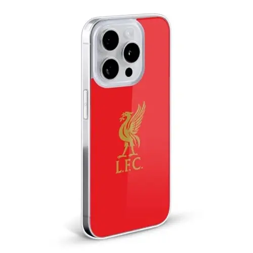 Head Case Designs Officially Licensed Liverpool Football Club Gold Logo On Red Liver Bird Gel Case [Military Grade Protection] Compatible with Apple iPhone 13 Pro and Compatible with MagSafe - 2