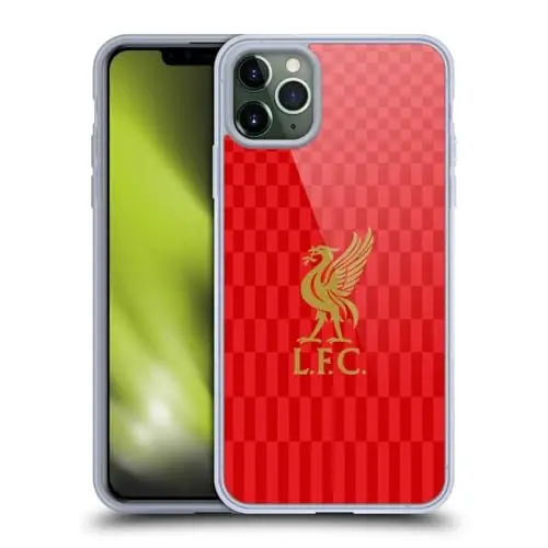 Head Case Designs Officially Licensed Liverpool Football Club Gold On Red Kit Liver Bird Gel Case [Military Grade Protection] Apple iPhone 11 Pro Max bilan mos va MagSafe bilan mos keladi 