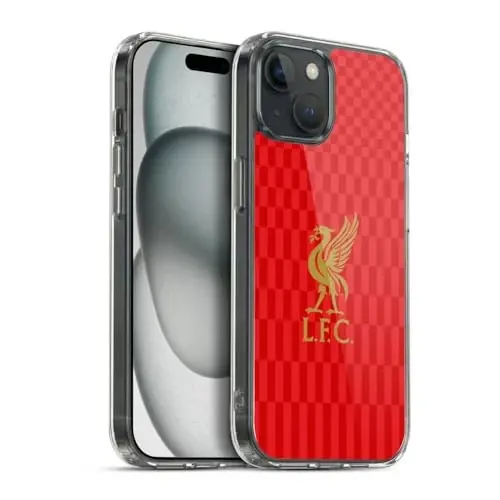 Head Case Designs Officially Licensed Liverpool Football Club Gold On Red Kit Liver Bird Gel Case [Military Grade Protection] Apple iPhone 15 Plus bilan mos va MagSafe bilan mos keladi - 1