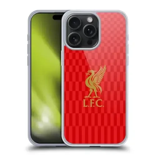Head Case Designs Officially Licensed Liverpool Football Club Gold On Red Kit Liver Bird Gel Case [Military Grade Protection] Apple iPhone 15 Pro Max bilan mos va MagSafe bilan mos keladi 