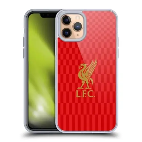 Head Case Designs Officially Licensed Liverpool Football Club Gold On Red Kit Liver Bird Gel Case [Military Grade Protection] Compatible with Apple iPhone 11 Pro and Compatible with MagSafe - 1
