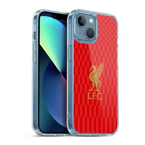 Head Case Designs Officially Licensed Liverpool Football Club Gold On Red Kit Liver Bird Gel Case [Military Grade Protection] Compatible with Apple iPhone 13 Mini and Compatible with MagSafe - 1