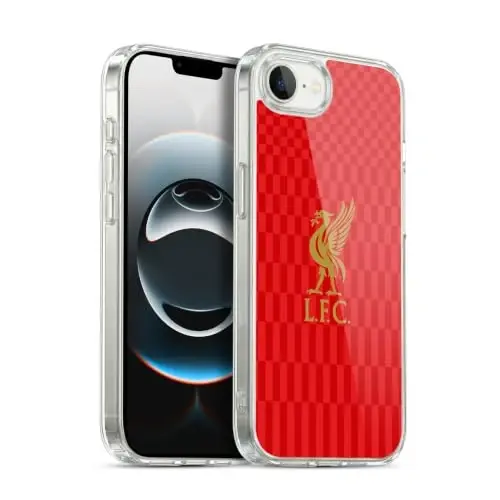 Head Case Designs Officially Licensed Liverpool Football Club Gold On Red Kit Liver Bird Gel Case [Military Grade Protection] Compatible with Apple iPhone 16e / iPhone 17e and Compatible with MagSafe - HEAD