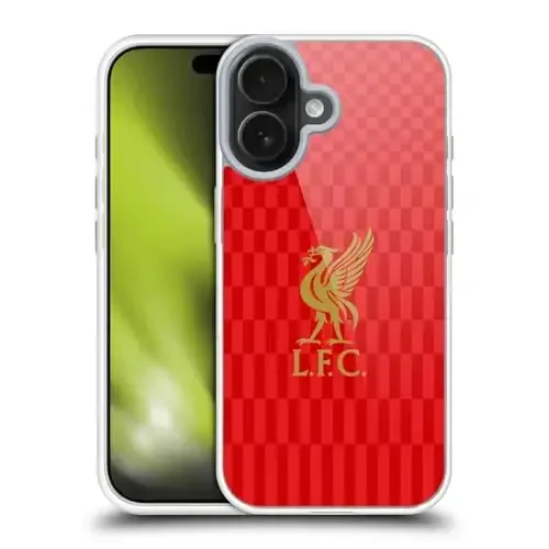 Head Case Designs Officially Licensed Liverpool Football Club Gold On Red Kit Liver Bird Gel Case [Military Grade Protection] Compatible with Apple iPhone 17 - 4
