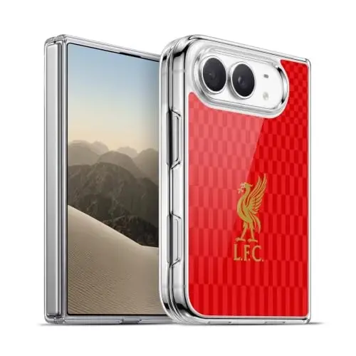 Head Case Designs Officially Licensed Liverpool Football Club Gold On Red Kit Liver Bird Gel Case [Military Grade Protection] Compatible with Apple iPhone Duo and Compatible with MagSafe - 1