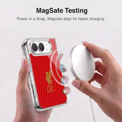 Head Case Designs Officially Licensed Liverpool Football Club Gold On Red Kit Liver Bird Gel Case [Military Grade Protection] Compatible with Apple iPhone Duo and Compatible with MagSafe - 3