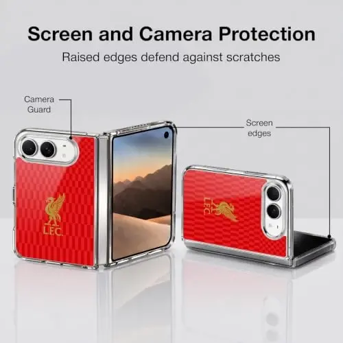 Head Case Designs Officially Licensed Liverpool Football Club Gold On Red Kit Liver Bird Gel Case [Military Grade Protection] Compatible with Apple iPhone Duo and Compatible with MagSafe - 4