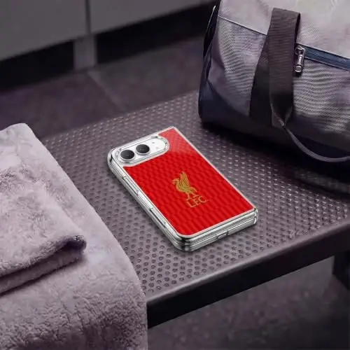 Head Case Designs Officially Licensed Liverpool Football Club Gold On Red Kit Liver Bird Gel Case [Military Grade Protection] Compatible with Apple iPhone Duo and Compatible with MagSafe - 6