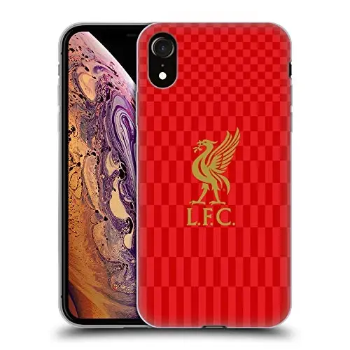 Head Case Designs Officially Licensed Liverpool Football Club Gold On Red Kit Liver Bird Gel Case [Military Grade Protection] Compatible with Apple iPhone XR - 1
