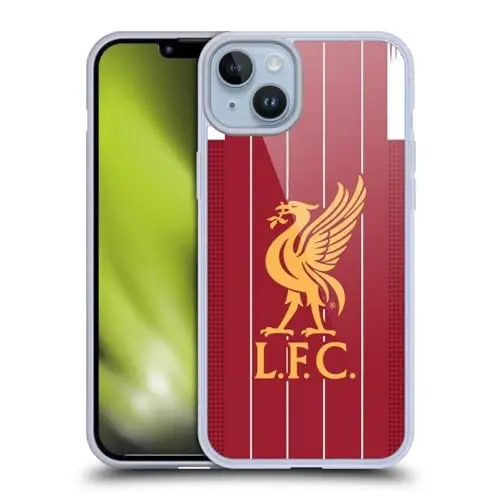 Head Case Designs Officially Licensed Liverpool Football Club Home 2019/20 Kit Gel Case [Military Grade Protection] Compatible with Apple iPhone 14 Plus and Compatible with MagSafe - HEAD CASE DESIGNS