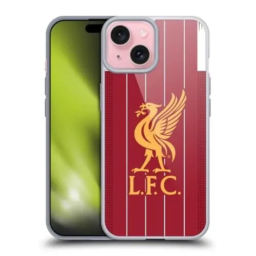 Head Case Designs Officially Licensed Liverpool Football Club Home 2019/20 Kit Gel Case [Military Grade Protection] Compatible with Apple iPhone 15 and Compatible with MagSafe 