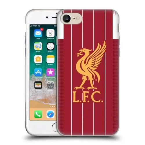 Head Case Designs Officially Licensed Liverpool Football Club Home 2019/20 Kit Soft Gel Case Compatible with Apple iPhone 7/8 / SE 2020 & 2022 - 1