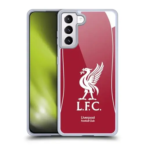 Head Case Designs Officially Licensed Liverpool Football Club Home 2025/26 Kit Gel Case [Military Grade Protection] Compatible with Samsung Galaxy S21+ 5G and Compatible with MagSafe 