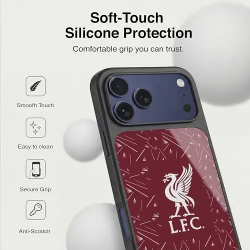 Head Case Designs Officially Licensed Liverpool Football Club Home 2026/27 Kit Gel Armor Case [Military Grade Drop Protection] Compatible with Apple iPhone 18 Pro Max - 4