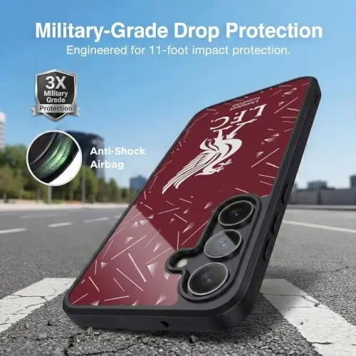 Head Case Designs Officially Licensed Liverpool Football Club Home 2026/27 Kit Gel Armor Case [Military Grade Drop Protection] Compatible with Samsung Galaxy S25 FE - 5
