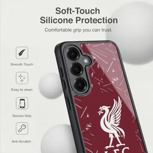 Head Case Designs Officially Licensed Liverpool Football Club Home 2026/27 Kit Gel Armor Case [Military Grade Drop Protection] Compatible with Samsung Galaxy S25 - 4