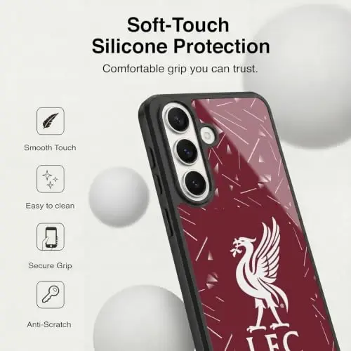 Head Case Designs Officially Licensed Liverpool Football Club Home 2026/27 Kit Gel Armor Case [Military Grade Drop Protection] Compatible with Samsung Galaxy S26 Plus - 4