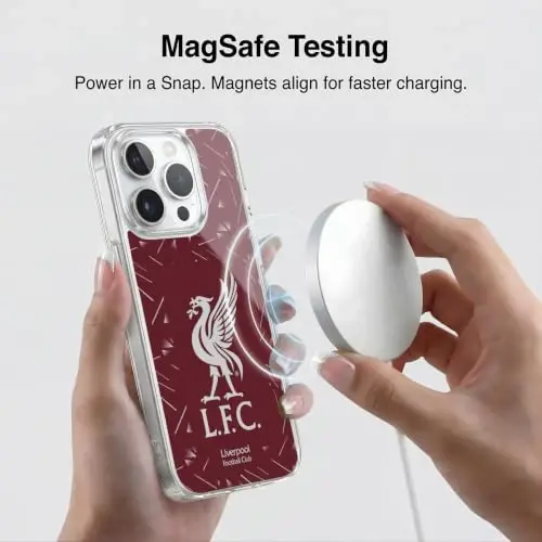 Head Case Designs Officially Licensed Liverpool Football Club Home 2026/27 Kit Gel Case [Military Grade Protection] Compatible with Apple iPhone 14 Pro and Compatible with MagSafe - 3
