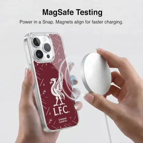 Head Case Designs Officially Licensed Liverpool Football Club Home 2026/27 Kit Gel Case [Military Grade Protection] Compatible with Apple iPhone 15 Pro and Compatible with MagSafe - 3