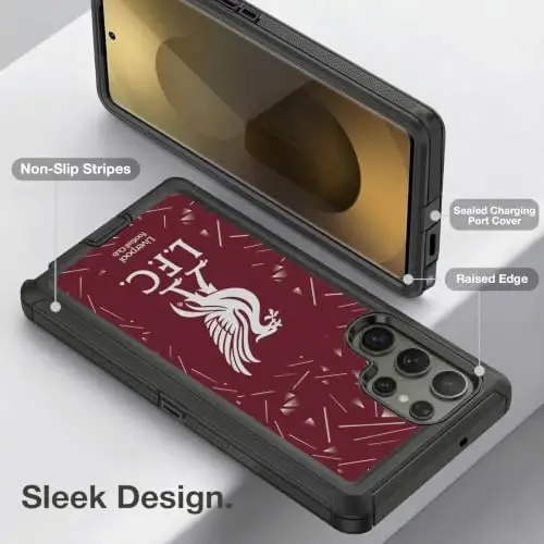 Head Case Designs Officially Licensed Liverpool Football Club Home 2026/27 Kit Ultra-Armoured Shockproof Case [Military Grade Protection] Compatible with Samsung Galaxy S25 Ultra - 2
