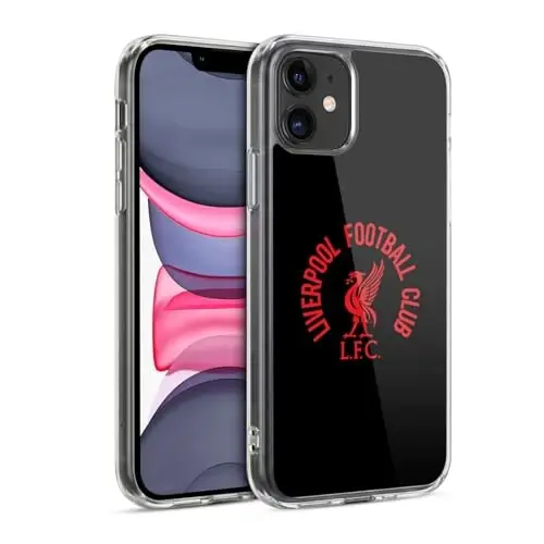 Head Case Designs Officially Licensed Liverpool Football Club Red LFC On Black Liver Bird Gel Case [Military Grade Protection] Compatible with Apple iPhone 11 - 1