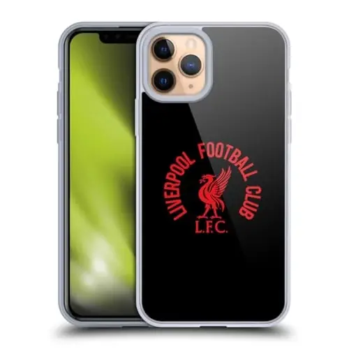 Head Case Designs Officially Licensed Liverpool Football Club Red LFC On Black Liver Bird Gel Case [Military Grade Protection] Compatible with Apple iPhone 11 Pro and Compatible with MagSafe - HEAD CASE DESIGNS