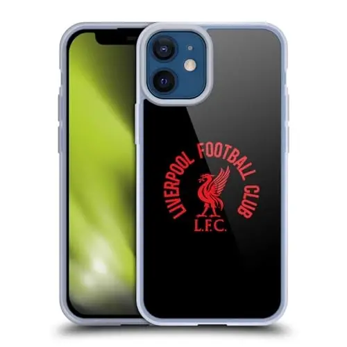 Head Case Designs Officially Licensed Liverpool Football Club Red LFC On Black Liver Bird Gel Case [Military Grade Protection] Compatible with Apple iPhone 12 Mini and Compatible with MagSafe - 2