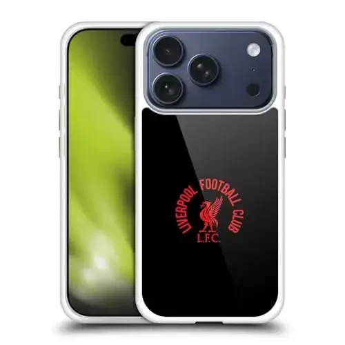 Head Case Designs Officially Licensed Liverpool Football Club Red LFC On Black Liver Bird Gel Case [Military Grade Protection] Compatible with Apple iPhone 17 Pro - 9