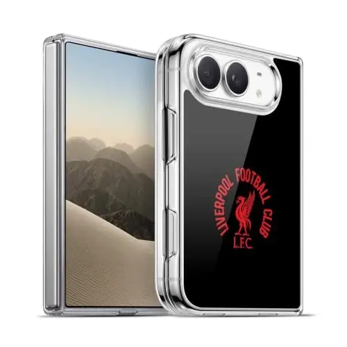 Head Case Designs Officially Licensed Liverpool Football Club Red LFC On Black Liver Bird Gel Case [Military Grade Protection] Compatible with Apple iPhone Duo and Compatible with MagSafe - 1