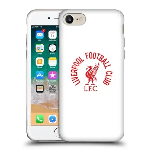 Head Case Designs Officially Licensed Liverpool Football Club Red LFC On White Liver Bird Gel Case [Military Grade] Compatible with Apple iPhone 7/8 / SE 2020 & 2022 and Compatible with MagSafe - 1