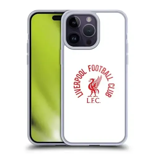 Head Case Designs Officially Licensed Liverpool Football Club Red LFC On White Liver Bird Gel Case [Military Grade Protection] Apple iPhone 14 Pro Max bilan mos va MagSafe bilan mos keladi - 1