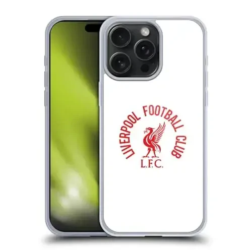 Head Case Designs Officially Licensed Liverpool Football Club Red LFC On White Liver Bird Gel Case [Military Grade Protection] Apple iPhone 15 Pro Max bilan mos keladigan va MagSafe bilan mos keladigan 