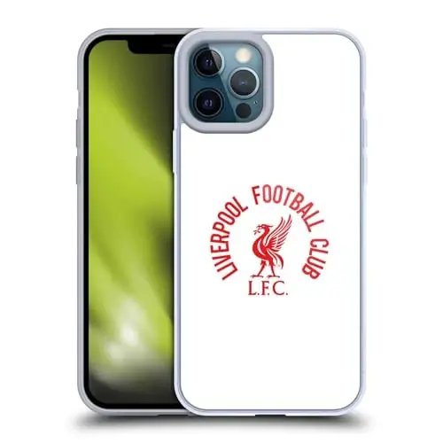 Head Case Designs Officially Licensed Liverpool Football Club Red LFC On White Liver Bird Gel Case [Military Grade Protection] Compatible with Apple iPhone 12 Pro Max and Compatible with MagSafe 