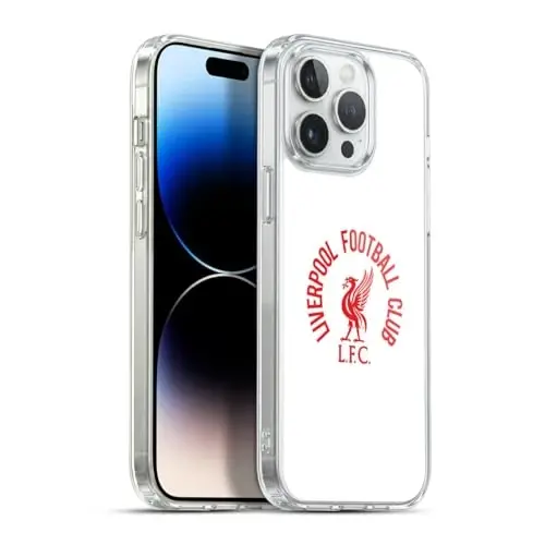 Head Case Designs Officially Licensed Liverpool Football Club Red LFC On White Liver Bird Gel Case [Military Grade Protection] Compatible with Apple iPhone 13 Pro Max and Compatible with MagSafe 