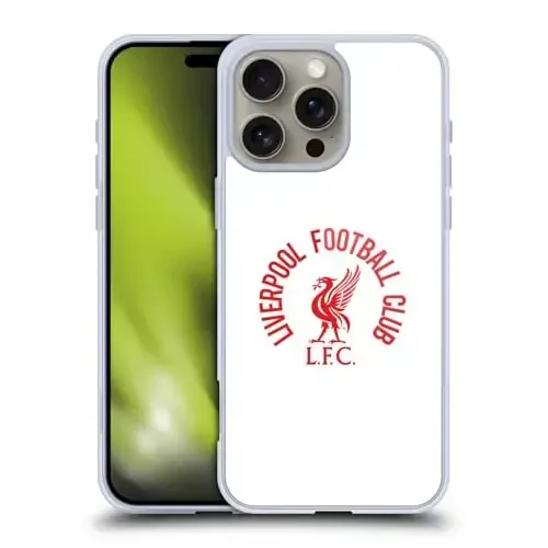 Head Case Designs Officially Licensed Liverpool Football Club Red LFC On White Liver Bird Gel Case [Military Grade Protection] Compatible with Apple iPhone 16 Pro Max and Compatible with MagSafe - HEAD CASE DESIGNS