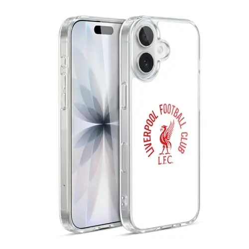 Head Case Designs Officially Licensed Liverpool Football Club Red LFC On White Liver Bird Gel Case [Military Grade Protection] Compatible with Apple iPhone 17 - 1