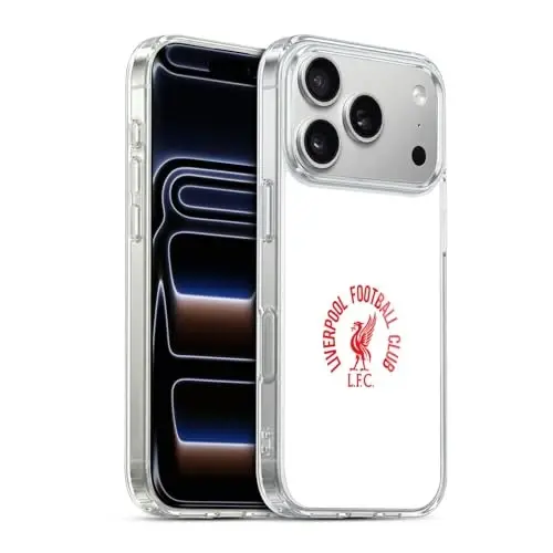Head Case Designs Officially Licensed Liverpool Football Club Red LFC On White Liver Bird Gel Case [Military Grade Protection] Compatible with Apple iPhone 17 Pro - 1