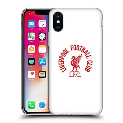 Head Case Designs Officially Licensed Liverpool Football Club Red LFC On White Liver Bird Gel Case [Military Grade Protection] Compatible with Apple iPhone X/iPhone Xs - HEAD CASE DESIGNS