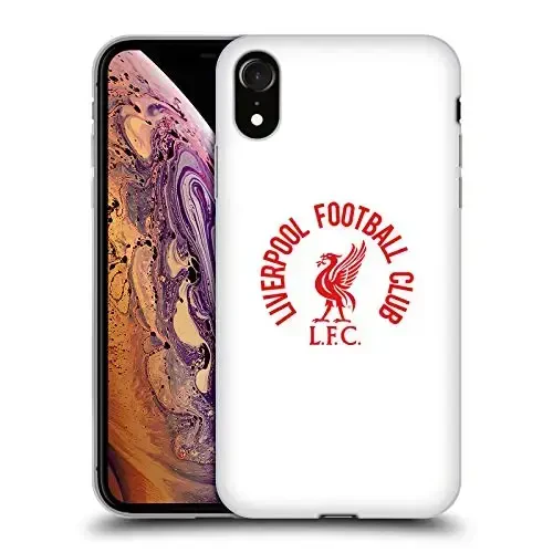 Head Case Designs Officially Licensed Liverpool Football Club Red LFC On White Liver Bird Gel Case [Military Grade Protection] Compatible with Apple iPhone XR 