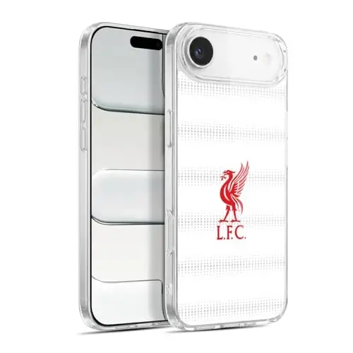 Head Case Designs Officially Licensed Liverpool Football Club Red Logo and Pattern Liver Bird Gel Case [Military Grade Protection] Compatible with Apple iPhone 17 Air 