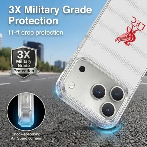 Head Case Designs Officially Licensed Liverpool Football Club Red Logo and Pattern Liver Bird Gel Case [Military Grade Protection] Compatible with Apple iPhone 18 Pro Max and Compatible with MagSafe - Head Case Designs (1)