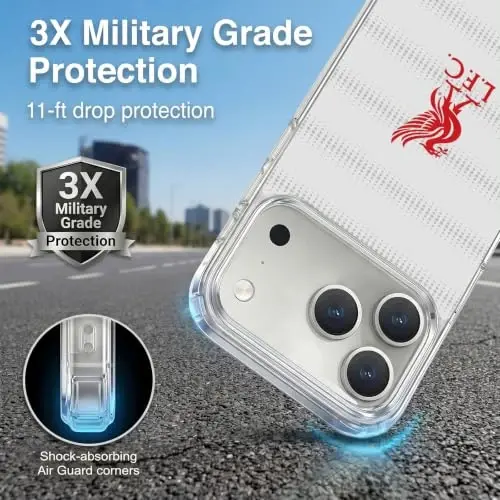 Head Case Designs Officially Licensed Liverpool Football Club Red Logo and Pattern Liver Bird Gel Case [Military Grade Protection] Compatible with Apple iPhone 18 Pro Max and Compatible with MagSafe - Head Case Designs (1)