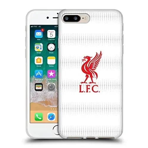 Head Case Designs Officially Licensed Liverpool Football Club Red Logo and Pattern Liver Bird Gel Case [Military Grade Protection] Compatible with Apple iPhone 7 Plus/iPhone 8 Plus 