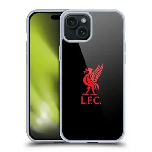 Head Case Designs Officially Licensed Liverpool Football Club Red Logo On Black Liver Bird Gel Case [Military Grade Protection] Apple iPhone 15 Plus bilan mos va MagSafe bilan mos keladi 