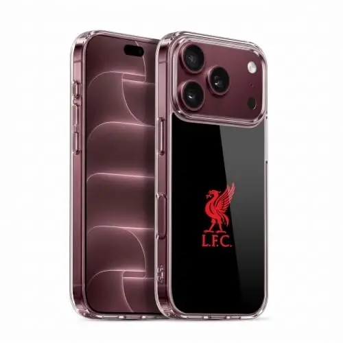 Head Case Designs Officially Licensed Liverpool Football Club Red Logo On Black Liver Bird Gel Case [Military Grade Protection] Compatible with Apple iPhone 18 Pro - 1