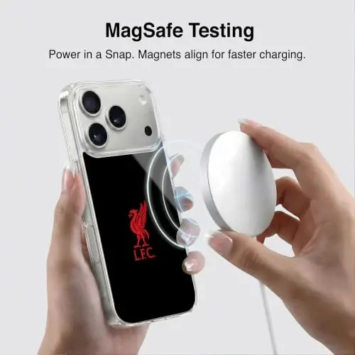 Head Case Designs Officially Licensed Liverpool Football Club Red Logo On Black Liver Bird Gel Case [Military Grade Protection] Compatible with Apple iPhone 18 Pro - 3