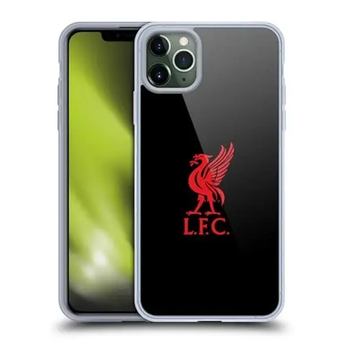 Head Case Designs Officially Licensed Liverpool Football Club Red Logo On Black Liver Bird Soft Gel Case Compatible with Apple iPhone 11 Pro Max - 1