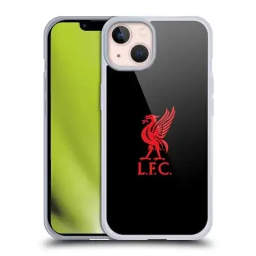 Head Case Designs Officially Licensed Liverpool Football Club Red Logo On Black Liver Bird Soft Gel Case Compatible with Apple iPhone 13 - 1