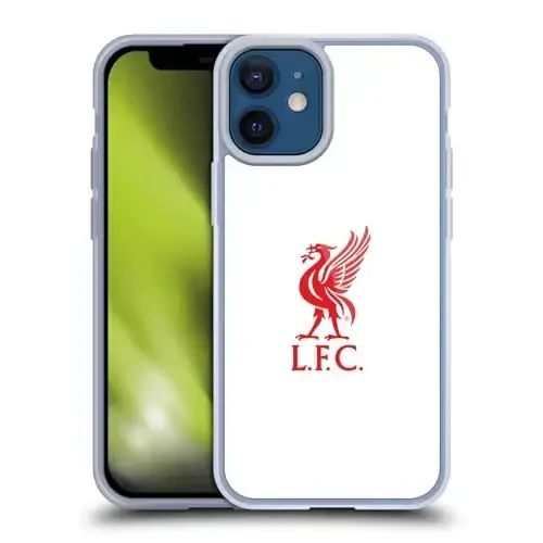 Head Case Designs Officially Licensed Liverpool Football Club Red Logo On White Liver Bird Gel Case [Military Grade Protection] Apple iPhone 12 Mini bilan mos va MagSafe bilan mos keladi 